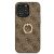 Guess GUHCP13L4GMRBR iPhone 13 Pro / 136,1" brązowy/brown hardcase 4G with ring stand 127030611