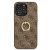 Guess GUHCP13L4GMRBR iPhone 13 Pro / 136,1" brązowy/brown hardcase 4G with ring stand 127030611