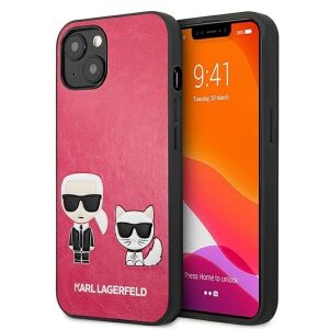 Etui Karl Lagerfeld Ikonik Karl&Choupette na iPhone 13 mini - fuksjowe 127031062 - Karl Lagerfeld Handyhüllen