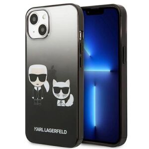 Etui Karl Lagerfeld Gradient Ikonik Karl&Choupette na iPhone 13 mini - czarne 127033614 - Karl Lagerfeld Handyhüllen