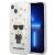Karl Lagerfeld Flower Ikonik iPhone 13 Mini Tok - Átlátszó Karl Lagerfeld és virág mintával