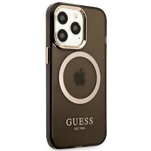 Etui Guess GUHMP13LHTCMK do iPhone 13 Pro / 13 6,1" hard case Gold Outline Translucent MagSafe 140494505 - Handyhüllen