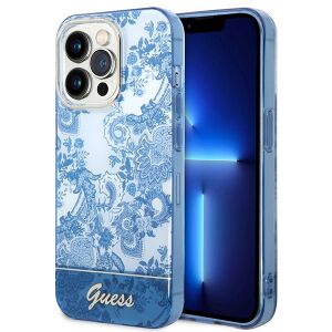 Guess Husă Rigidă Colecția Porcelain pentru Iphone 14 Pro 6.1 Albastru