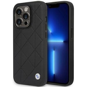 Etui BMW Leather Quilted na iPhone 14 Pro - czarne 127035664 - Handyhüllen