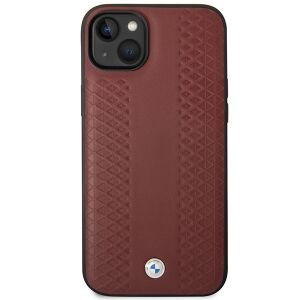 Etui BMW BMHCP14S22RFGR iPhone 14 / 15 / 13 6.1" burgundowy/burgundy Leather Diamond Pattern 140496707 - Artykuły techniczne i elektronika