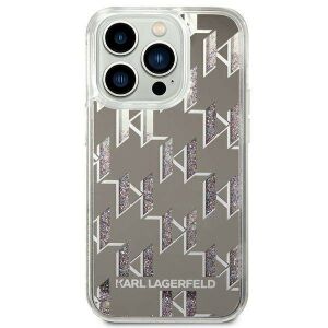 Etui Karl Lagerfeld Liquid Glitter Monogram na iPhone 14 Pro - srebrne 140498663 - Handyhüllen