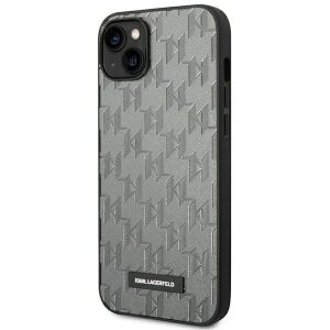 Etui Karl Lagerfeld Saffiano Mono Metal Logo na iPhone 14 - szare 127037237 - Karl Lagerfeld Handyhüllen