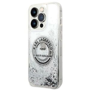 Etui Karl Lagerfeld Liquid Glitter RSG na iPhone 14 Pro Max - srebrne 127037408 - Handyhüllen