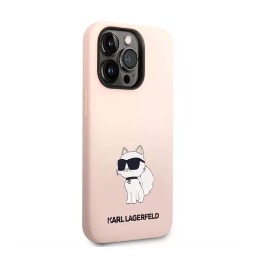 Etui Karl Lagerfeld KLHCP14XSNCHBCP do iPhone 14 Pro Max 6,7" hardcase Silicone Choupette różowy/pink 140544098