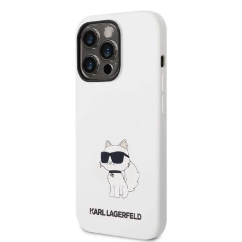 Karl Lagerfeld Silicone Choupette Fehér iPhone 14 Pro Max Tok - Karl Lagerfeld
