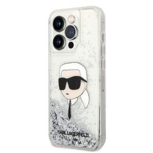 Etui Karl Lagerfeld KLHCP14XLNKHCH do iPhone 14 Pro Max 6,7" hardcase Glitter Karl Head srebrny/silver 140500577 - Handyhüllen