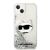 Karl Lagerfeld Glitter Choupette iPhone 14 Pro Max telefontok, ezüst csillám