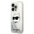 Karl Lagerfeld Glitter Choupette iPhone 14 Pro Max védőtok, ezüst csillám