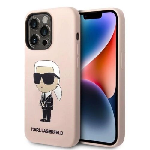 Etui Karl Lagerfeld KLHMP14XSNIKBCP do iPhone 14 Pro Max 6,7" hardcase Silicone Ikonik Magsafe różowy/pink 127037959