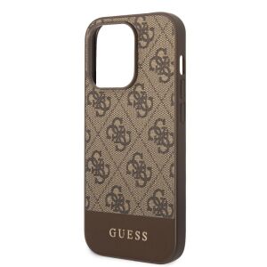 Guess GUHCP14XG4GLBR iPhone 14 Pro Max 6,7" brązowy/brown hard case 4G Stripe Collection 140501523 - Handyhüllen