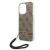 Guess 4G Print Cord etui ze smyczką do iPhone 14 Pro brązowy 127039096