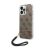 Guess 4G Print Cord etui ze smyczką do iPhone 14 Pro brązowy 127039096