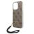 Guess 4G Print Cord etui ze smyczką do iPhone 14 Pro brązowy 127039096