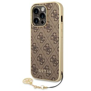 Guess Twarde Etui Do Iphone 14 Pro 6.1 Calowy Brązowy Pokrowiec 4G Charms 127039039 - Guess