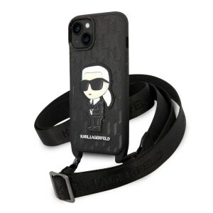 Etui Karl Lagerfeld Monogram Ikonik Patch na iPhone 14 - czarne 127039197 - Karl Lagerfeld Handyhüllen