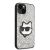 Karl Lagerfeld Choupette iPhone 14 Plus csillámos tok