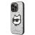Etui Karl Lagerfeld Glitter Choupette Patch na iPhone 14 Pro Max - srebrne 140503967