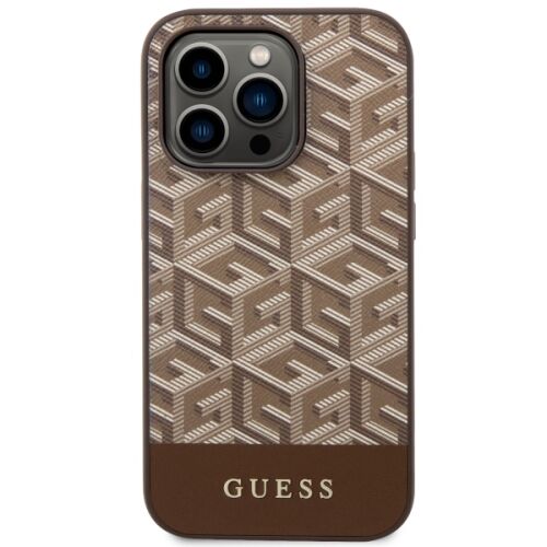 Guess Gcube Stripes Tok Magsafe-Hoz Iphone 14 Pro-Hoz - Hnedý Kryt 140504638