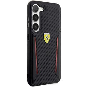 Ferrari Carbon Tok Samsung Galaxy S23+ Fekete Kontraszthoz 140547785 - Ferrari Telefontok