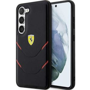 Etui Ferrari Hot Stamp Lines na Samsung Galaxy S23+ - czarne 140548656 - Ferrari Handyhüllen