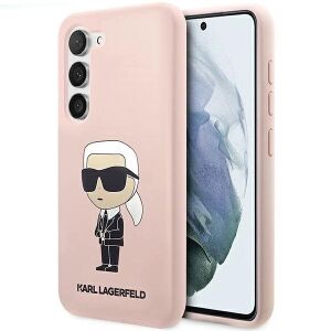 Karl Lagerfeld Ikonik rózsaszín szilikon tok Samsung Galaxy S23-hoz - Karl Lagerfeld Telefontok