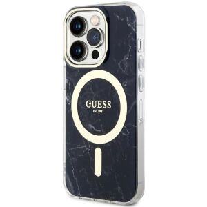 Guess GUHMP14XPCUMAK iPhone 14 Pro Max6.7" czarny/black hardcase Marble MagSafe 127041407 - Artykuły techniczne i elektronika