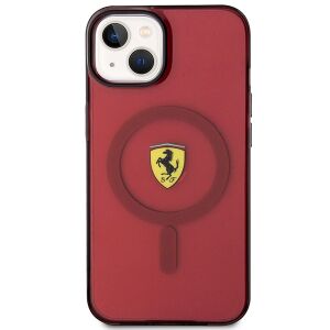 Etui Ferrari Translucent MagSafe na iPhone 14 - czerwone 140508362 - Ferrari Handyhüllen