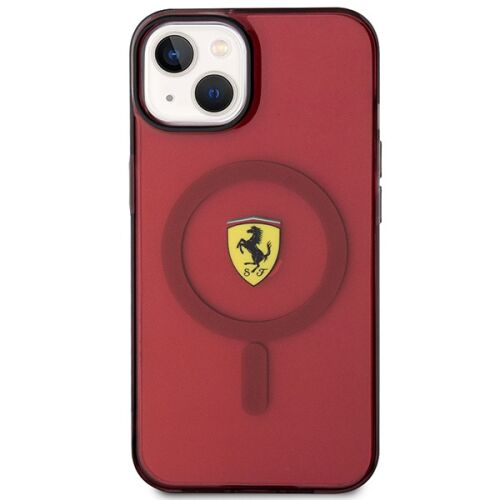 Etui Ferrari Translucent MagSafe na iPhone 14 - czerwone
