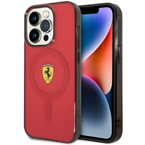 Ferrari FEHMP14XURKR iPhone 14 Pro Max 6.7" czerwony/red hardcase Translucent Magsafe 127041892