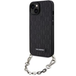 Etui Karl Lagerfeld Saffiano Monogram Chain na iPhone 14 - czarne 127042293 - Karl Lagerfeld Handyhüllen