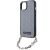 Karl Lagerfeld Saffiano Monogram ezüst iPhone 14 tok lánccal