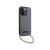 Karl Lagerfeld Saffiano Monogram iPhone 14 Pro tok ezüst lánccal