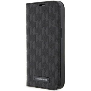 Etui Karl Lagerfeld Saffiano Monogram na iPhone 14 Pro - czarne 127042316 - Handyhüllen