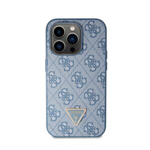 Guess GUHCP14LP4TDSCPB Hartschalenhülle für iPhone 14 Pro 6,1" Blau/Blau mit Metalllogo 140511145 - Handyhüllen