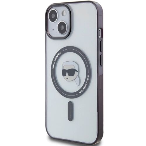 Etui Karl Lagerfeld KLHMP15SHKHNOTK do iPhone 15 6.1" transparent hardcase IML Karl`s Head MagSafe 127045312