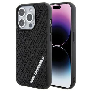 Etui Karl Lagerfeld KLHCP15L3DMKRLK do iPhone 15 Pro 6.1" czarny/black hardcase 3D Rubber Multi Logo 127045587 - Handyhüllen
