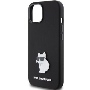 Karl Lagerfeld KLHCP15MSMHCNPK Choupette-Metallstift für iPhone 15 Plus/14 Plus, 17,8 cm, Schwarz/Schwarz 127046094 - Karl Lagerfeld Handyhüllen