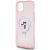 Karl Lagerfeld iPhone 15 rózsaszín MagSafe tok Karl & Choupette mintával
