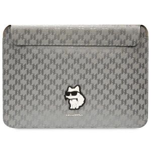 Karl Lagerfeld Saffiano Monogram Choupette Husă laptop 14 inch - Argintiu - Accesorii laptop