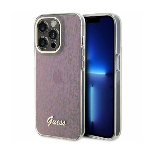 Etui Guess GUHCP15XHDECMP do iPhone 15 Pro Max 6.7" różowy/pink hardcase IML Faceted Mirror Disco Iridescent 140516433
