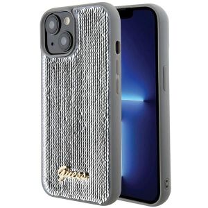 Etui Guess GUHCP15SPSFDGSS do iPhone 15 6.1" srebrny/silver hardcase Sequin Script Metal 127047756 - Handyhüllen