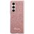 Közelkép a Guess Glitter Script Rózsaszín Tokról Samsung Galaxy Z Fold 5-höz