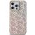 Hello Kitty iPhone 14 Pro Max tok, elölnézet, rózsaszín színátmenetes, zsúfolt cicafej mintával