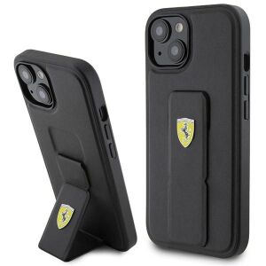 Ferrari Grip Stand Metal Logo Tok Iphone 15 Fekete Tokhoz 127049313 - Ferrari Telefontok