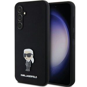 Puzdro Karl Lagerfeld KLHCS23FEHMKNPK pre Samsung Galaxy S23 FE S711 black/black Silikónový Ikonik Metal Pin 127049852 - Handyhüllen